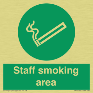 Staff smoking area